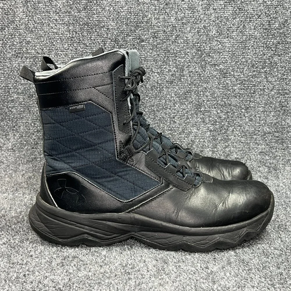 Under Armour Stellar G2 Protect Tactial Boots Men's Size 12 Black Leather Combat